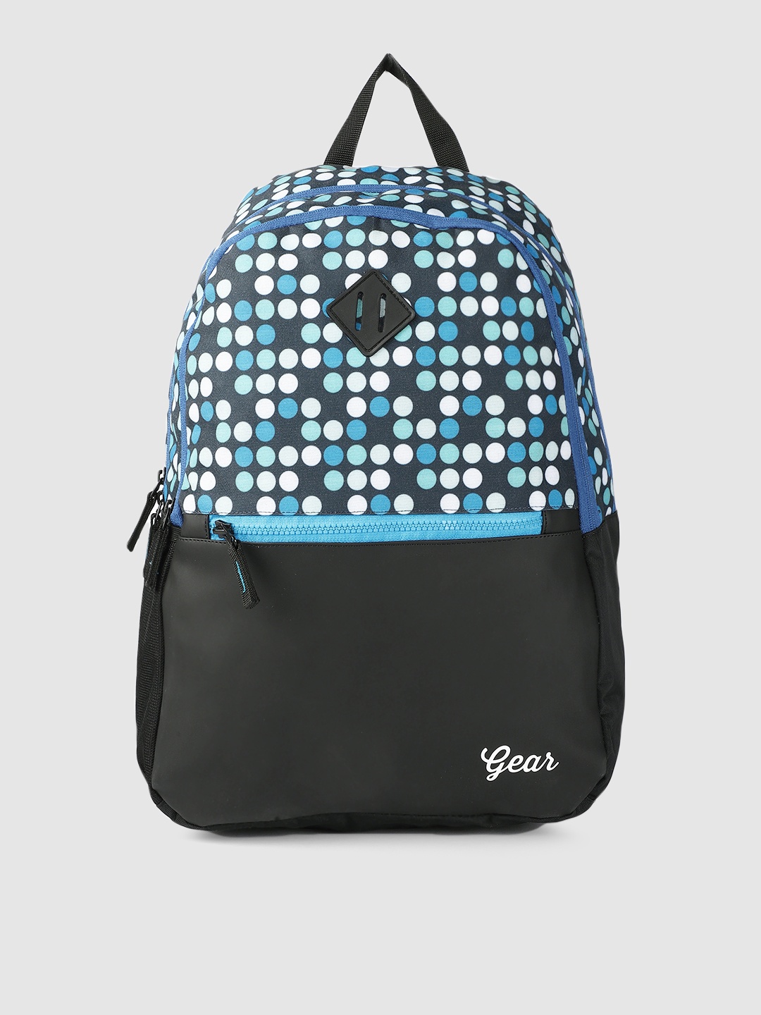 

Gear Boys Blue & Black Geometric Uber Backpack