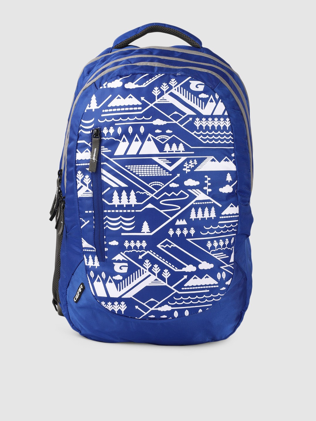 

Gear Unisex Blue & White Graphic OUTDOOR PRINT Backpack
