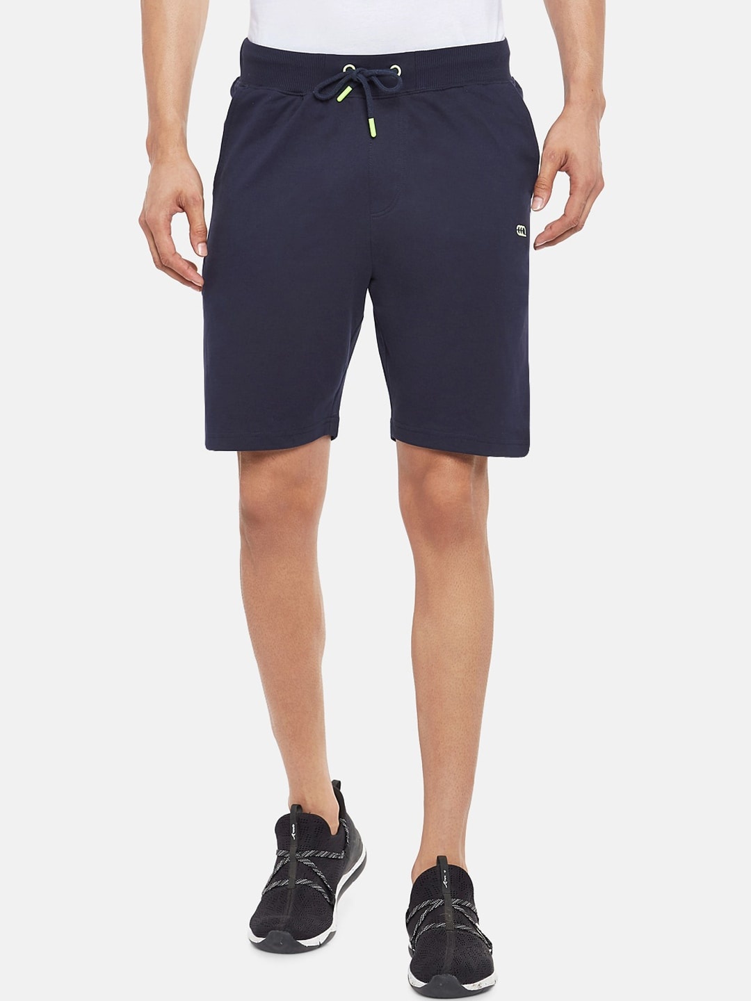 

Ajile by Pantaloons Men Navy Blue Solid Slim Fit Sports Shorts