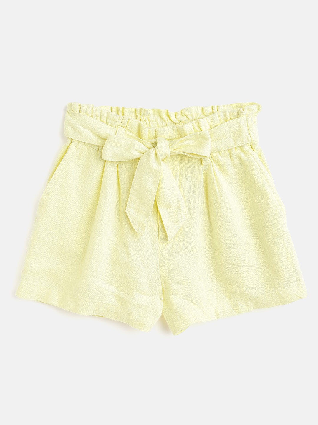 

Marks & Spencer Girls Yellow Solid Regular Fit Shorts