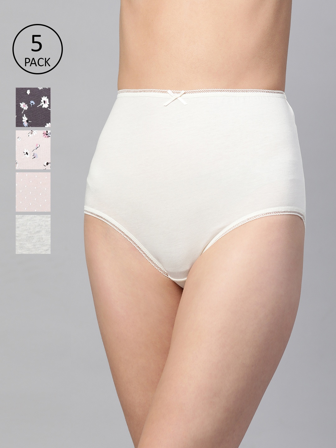 

Marks & Spencer Women Pack of 5 High-Rise Hipster Briefs T614328, Off white