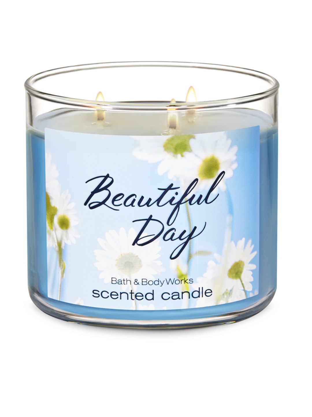 

Bath & Body Works Beautiful Day Scented 3-Wick Candle, Blue