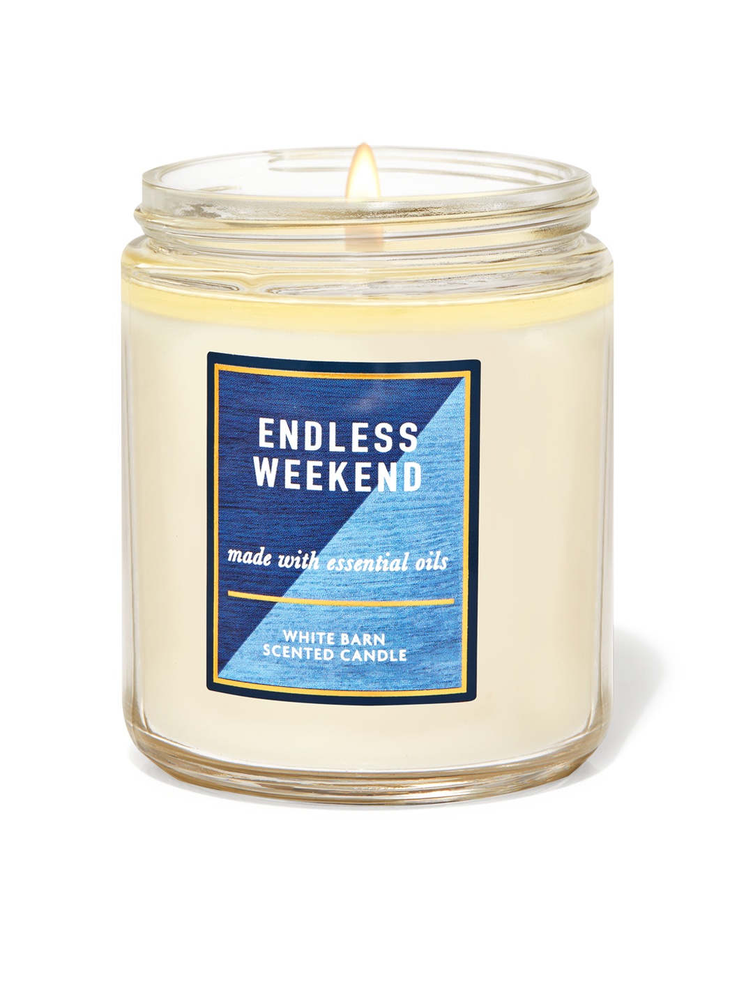 

Bath & Body Works Endless Weekend White Barn Scented Single Wick Candle, Beige