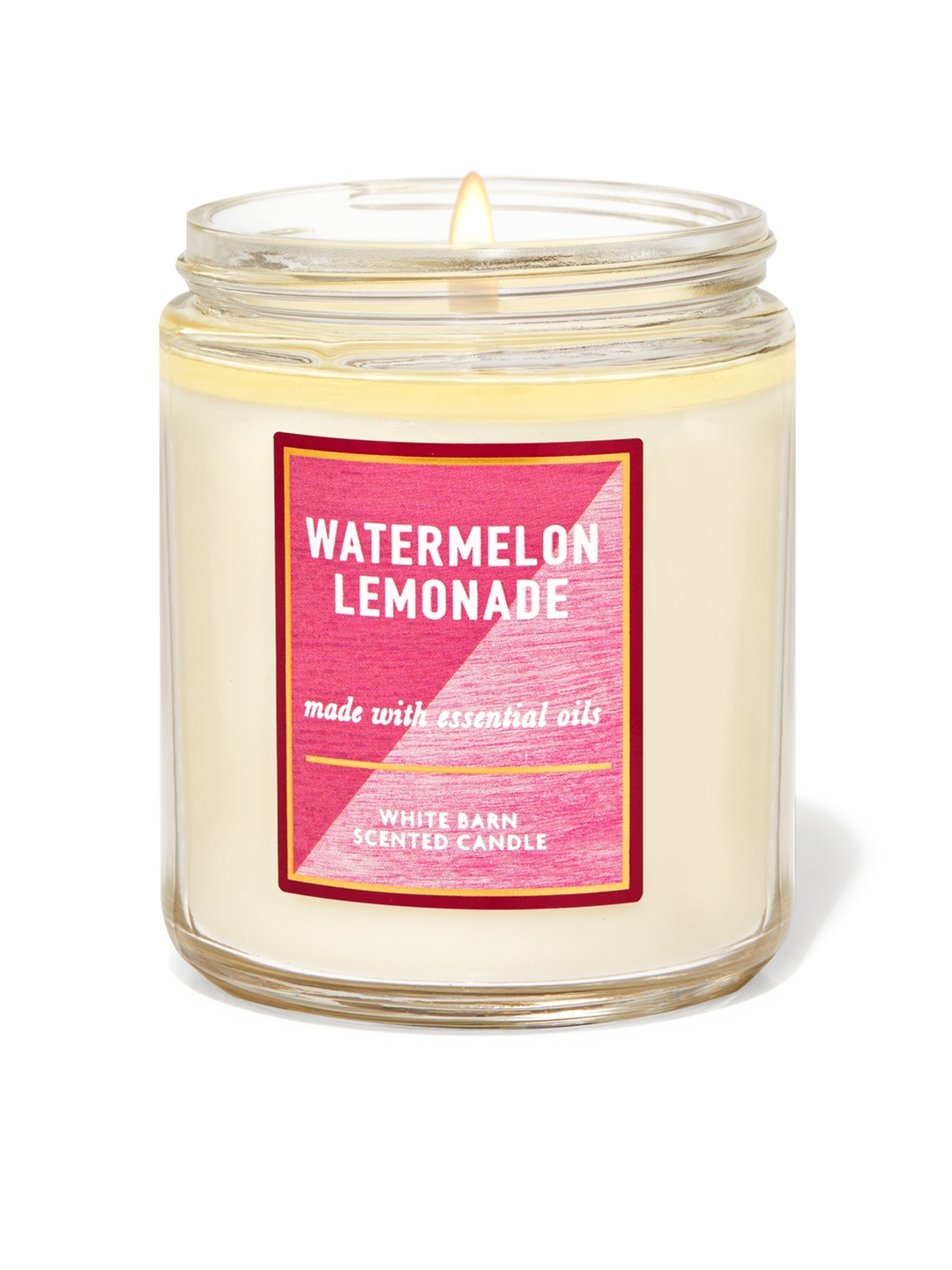 

Bath & Body Works Watermelon Lemonade Single Wick Candle 198g, White