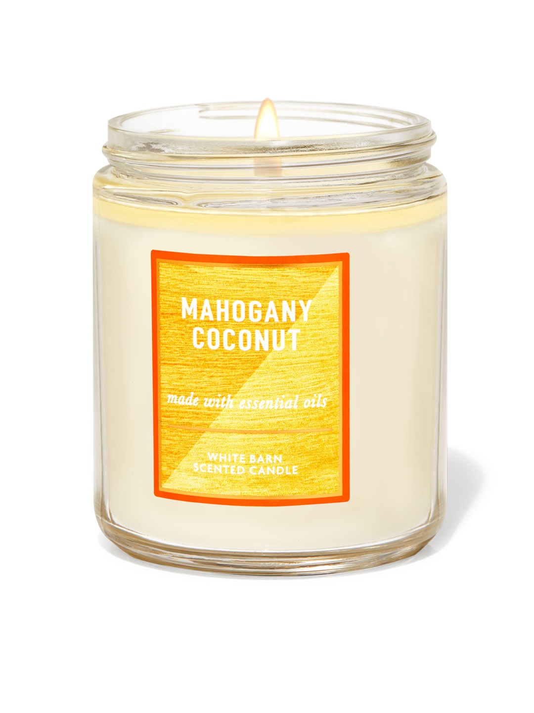 

Bath & Body Works Mahogany Coconut Single Wick Candle, White