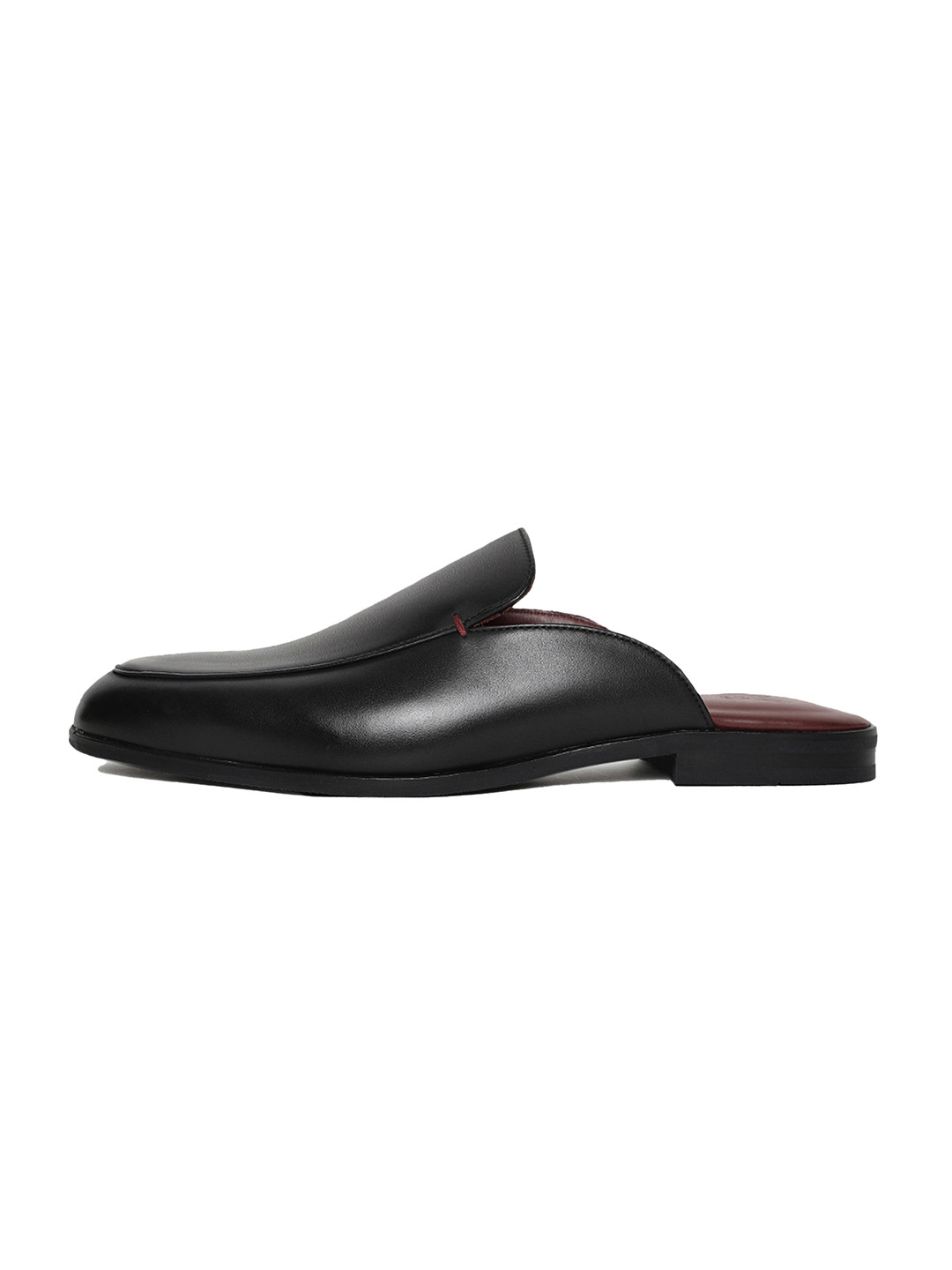 

Rare Rabbit Men Black Solid Leather Formal Slip-Ons
