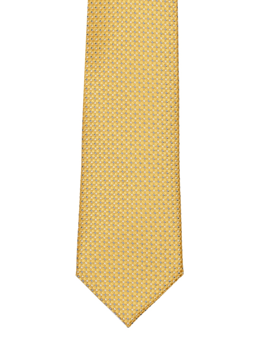 

INVICTUS Men Yellow Woven Design Skinny Tie