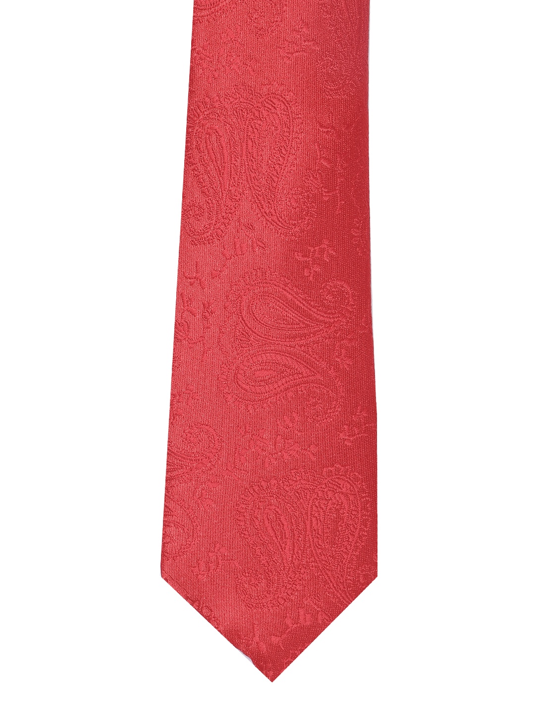 

INVICTUS Men Red Woven Design Broad Tie