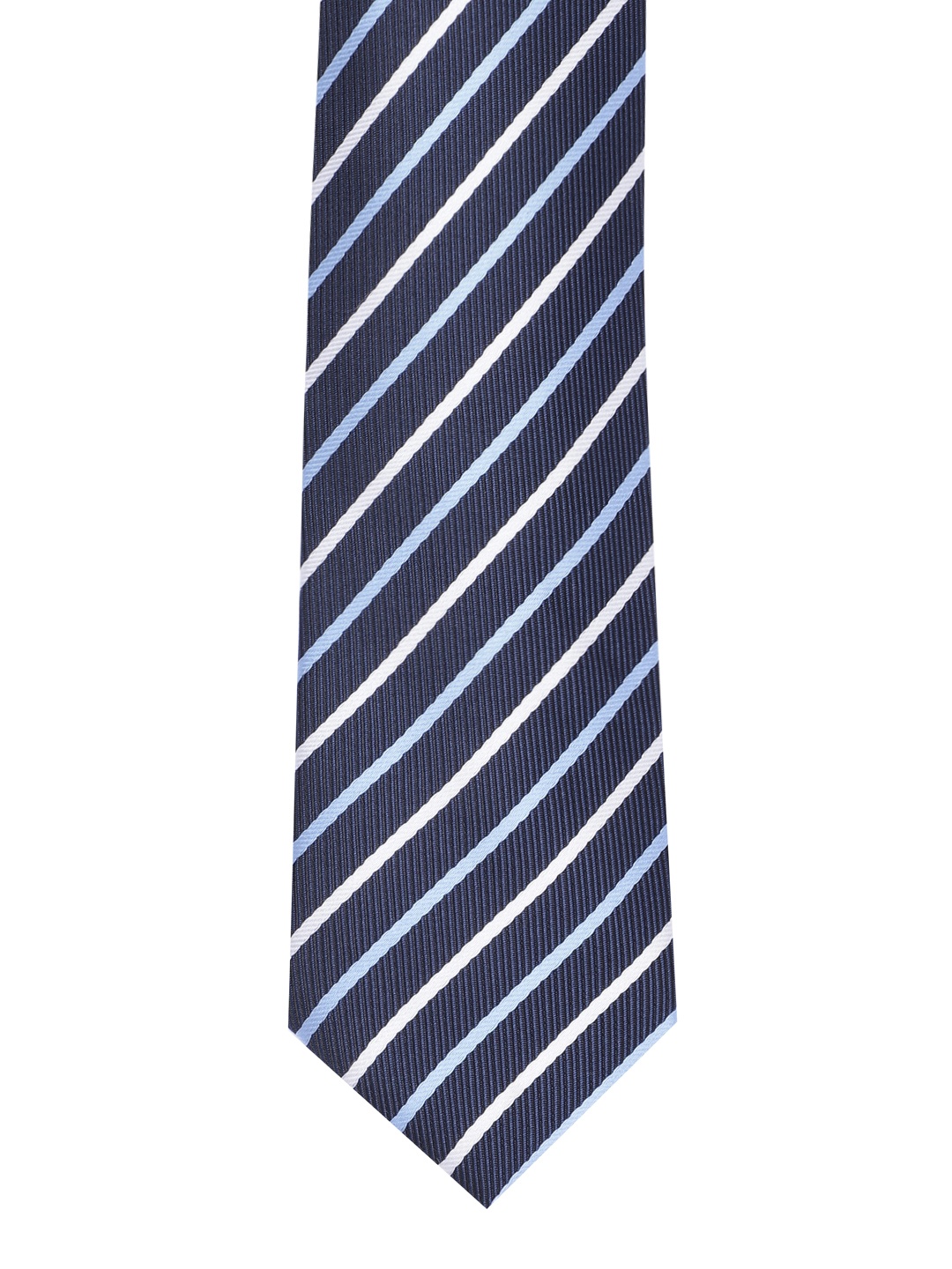 

INVICTUS Men Navy Blue & White Striped Skinny Tie