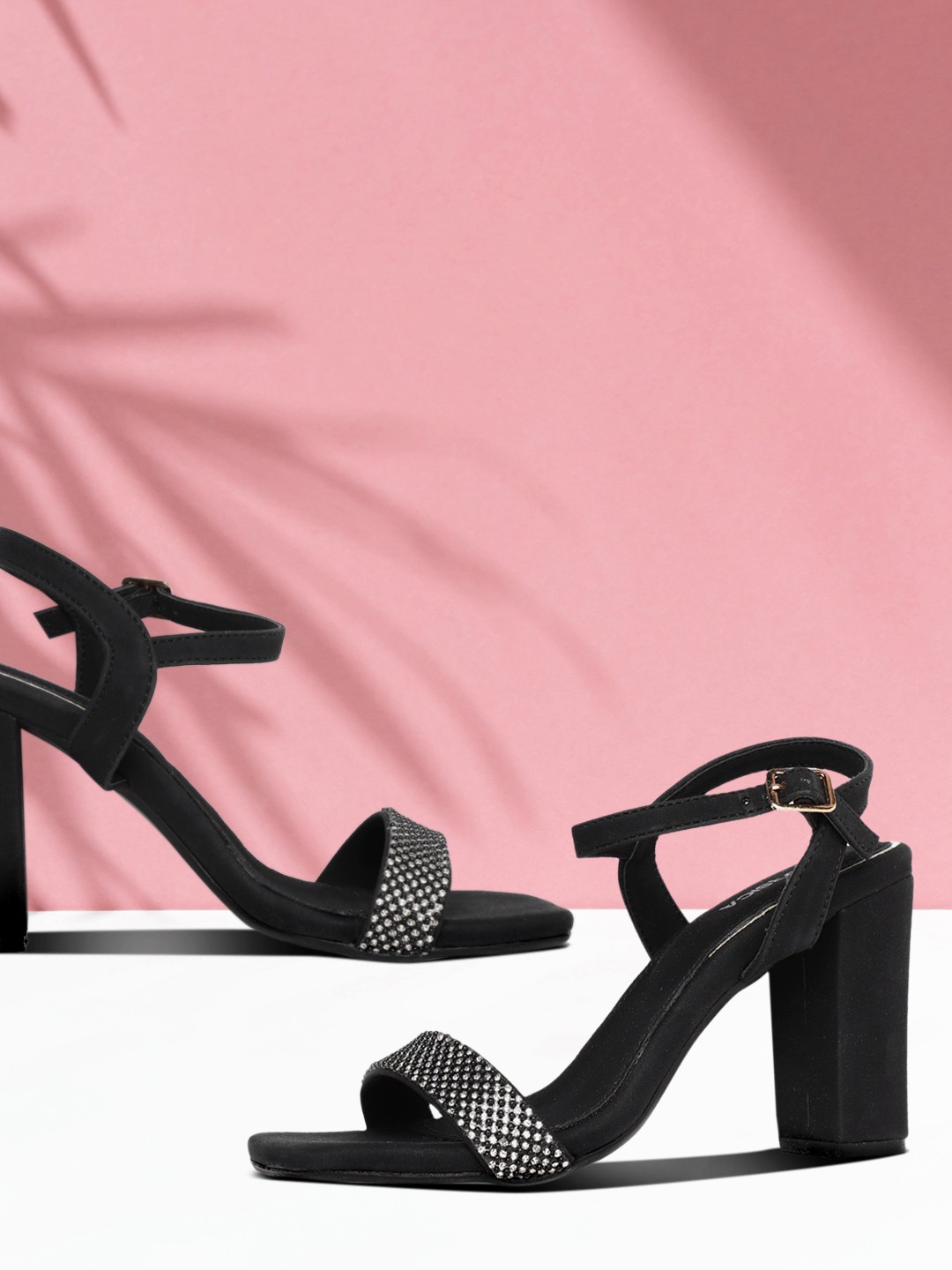 

CORSICA Women Black Embellished Block Heels
