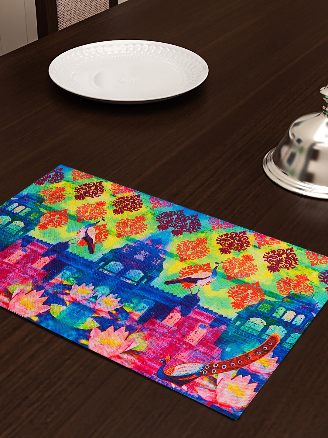 

SEJ by Nisha Gupta Multicoloured Set of 6 Printed Table Placemats, Multi