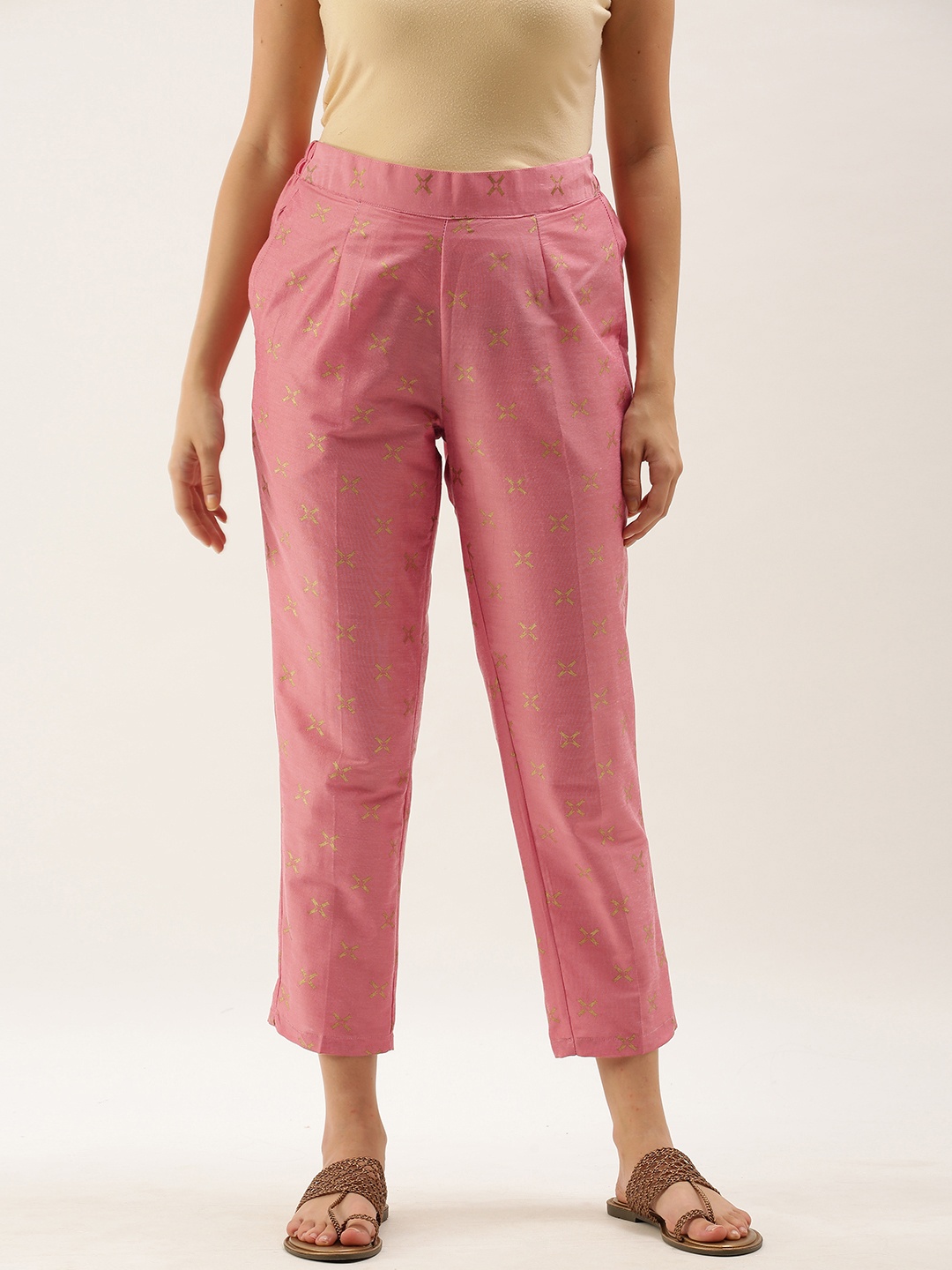 

Anouk Women Rose Solid Cigarette Trousers