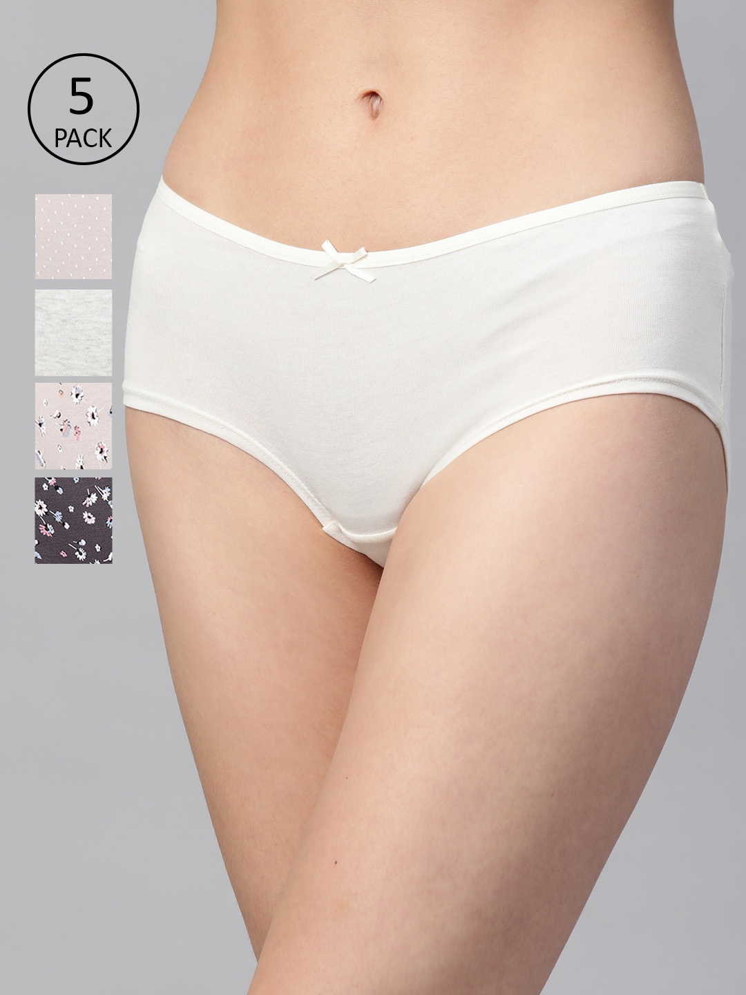 

Marks & Spencer Women Pack of 5 Basic Briefs T614573, Charcoal