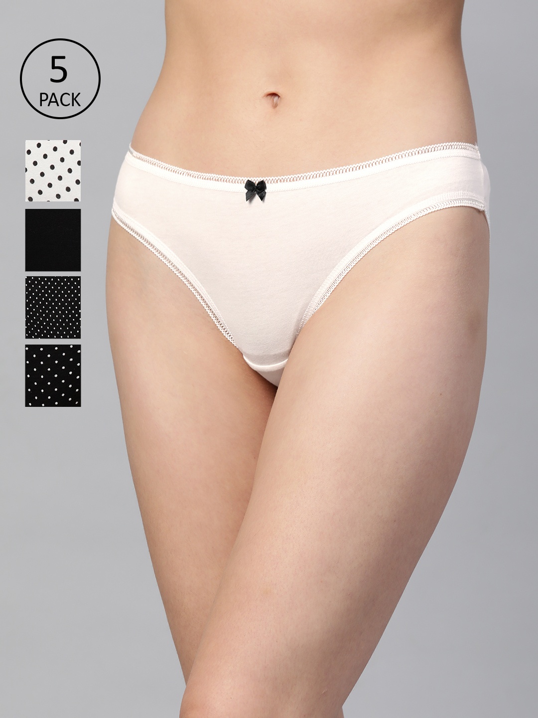 

Marks & Spencer Women Pack of 5 Bikini Briefs T612037XBLACK MIX, Black