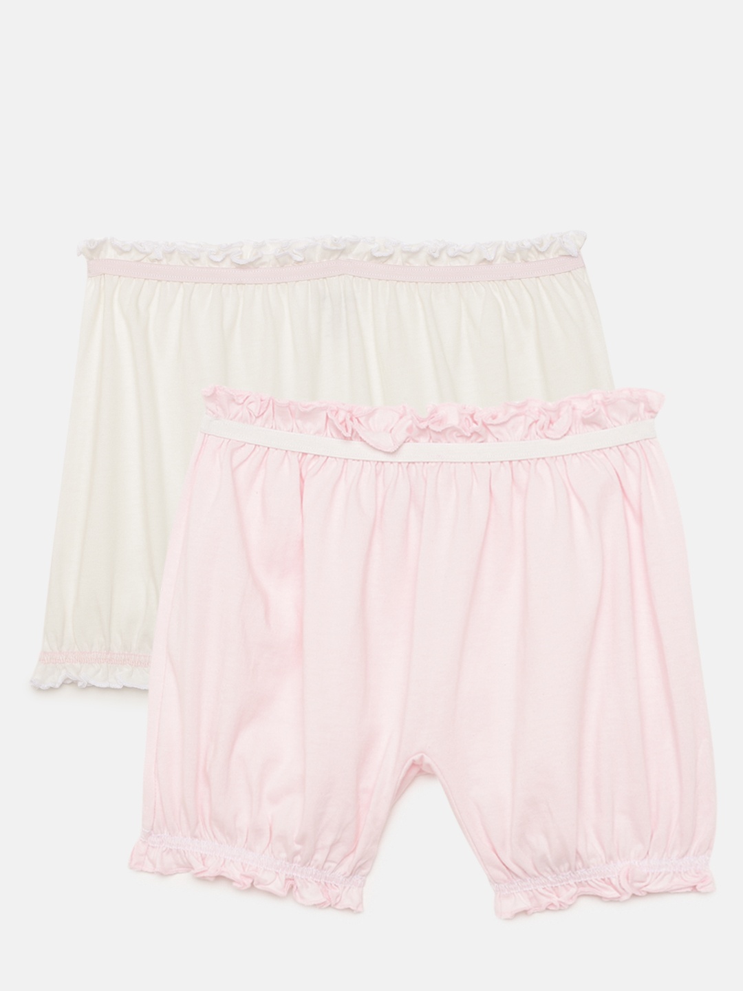 

Metro Kids Company Girls White & Pink Pack of 2 Puff Pants