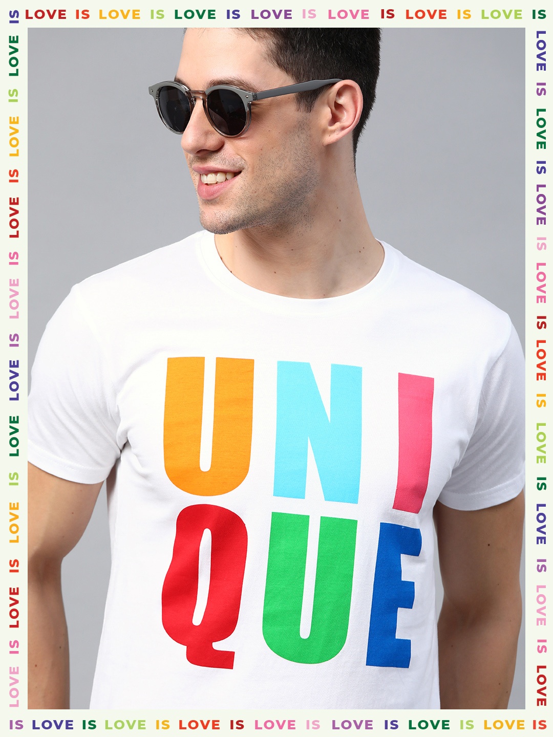 

HERE&NOW Men White Typography Printed T-shirt