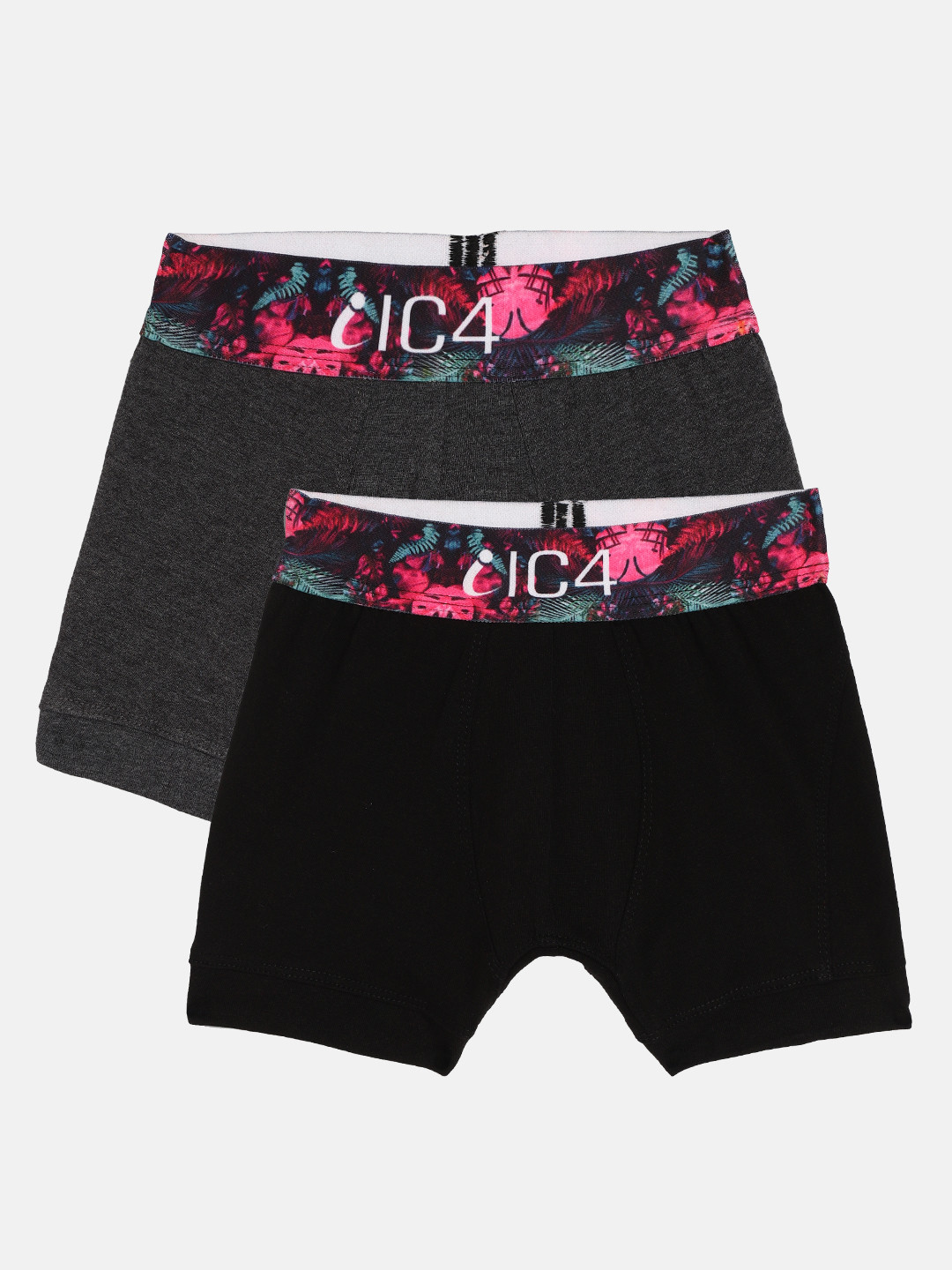 

IC4 Boys Pack of 2 Charcoal Grey & Black Solid Trunks 0B-C-2001P2