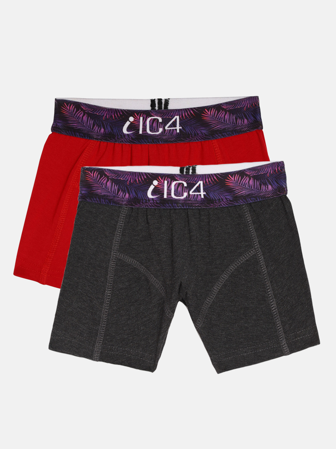 

IC4 Boys Pack of 2 Mini Trunks 0C-R-2002P2, Charcoal