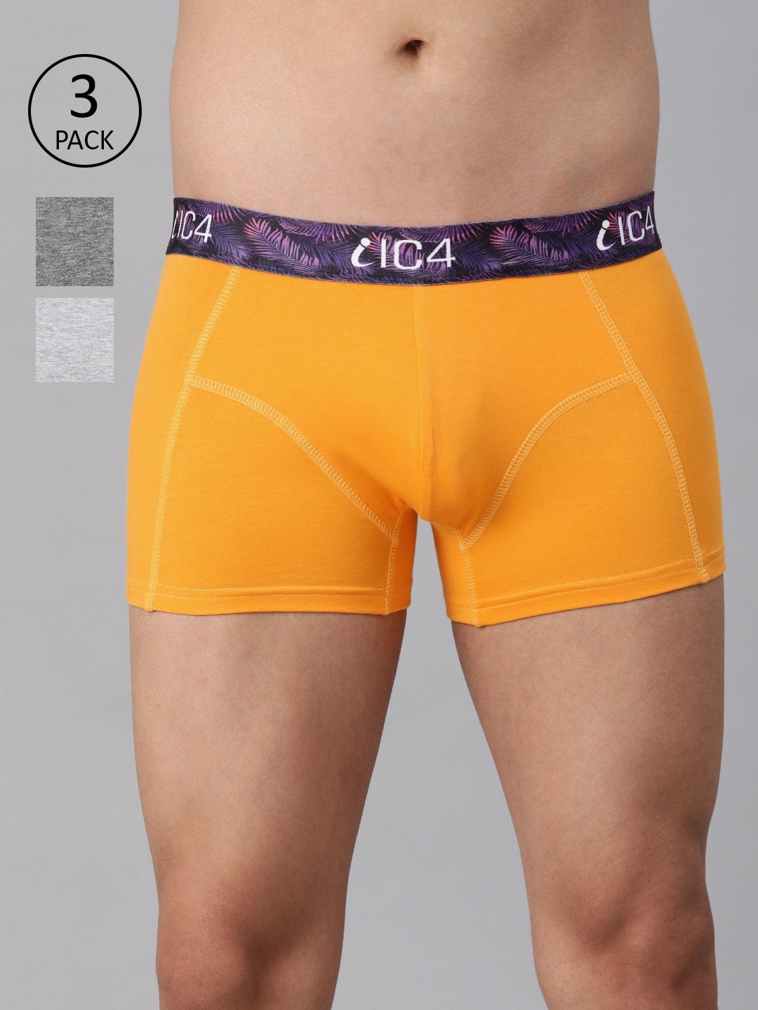 

IC4 Men Mini Trunk Combo Pack of 3, Multi