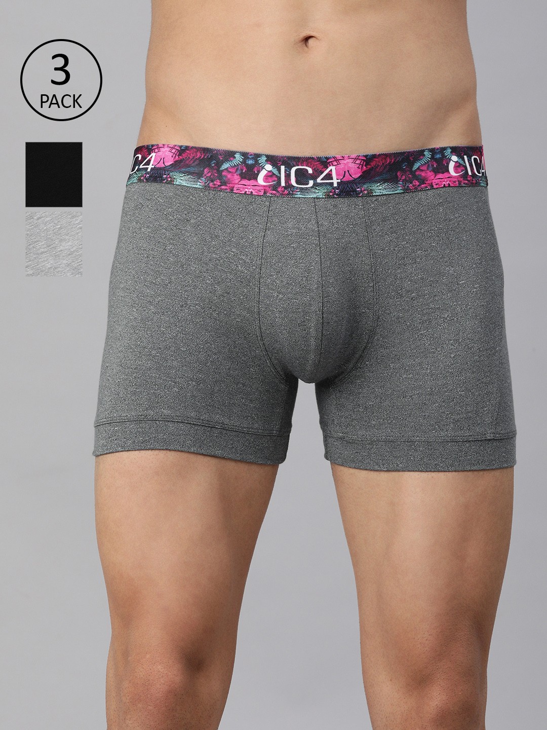 

IC4 Men Fashion Trunk Combo Pack of 3, Multi