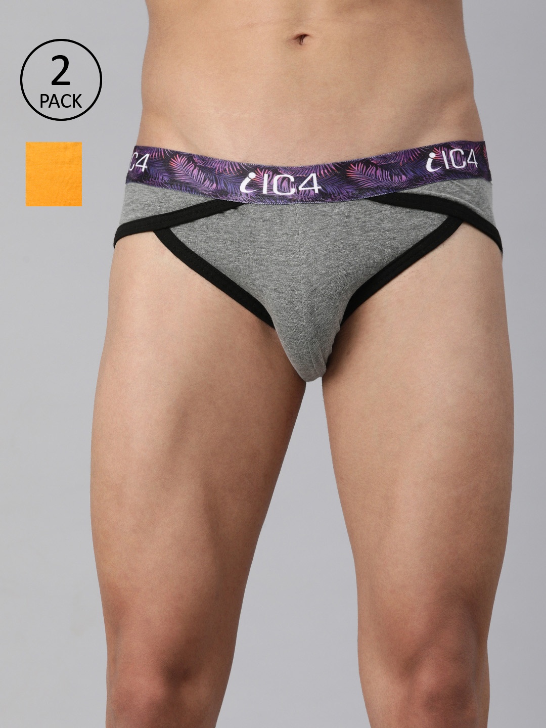 

IC4 Men Tanga Brief Combo Pack of 2, Multi