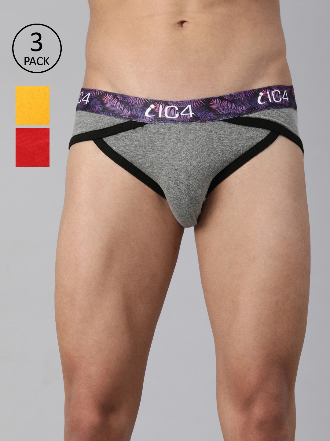 

IC4 Men Tanga Brief Combo Pack of 3, Multi