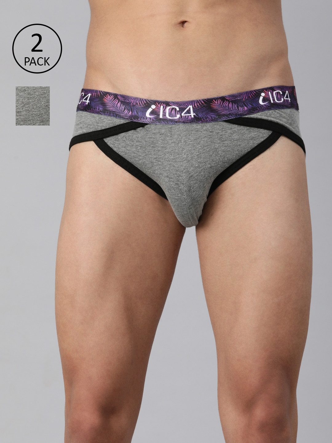 

IC4 Men Tanga Brief Combo Pack of 2, Multi