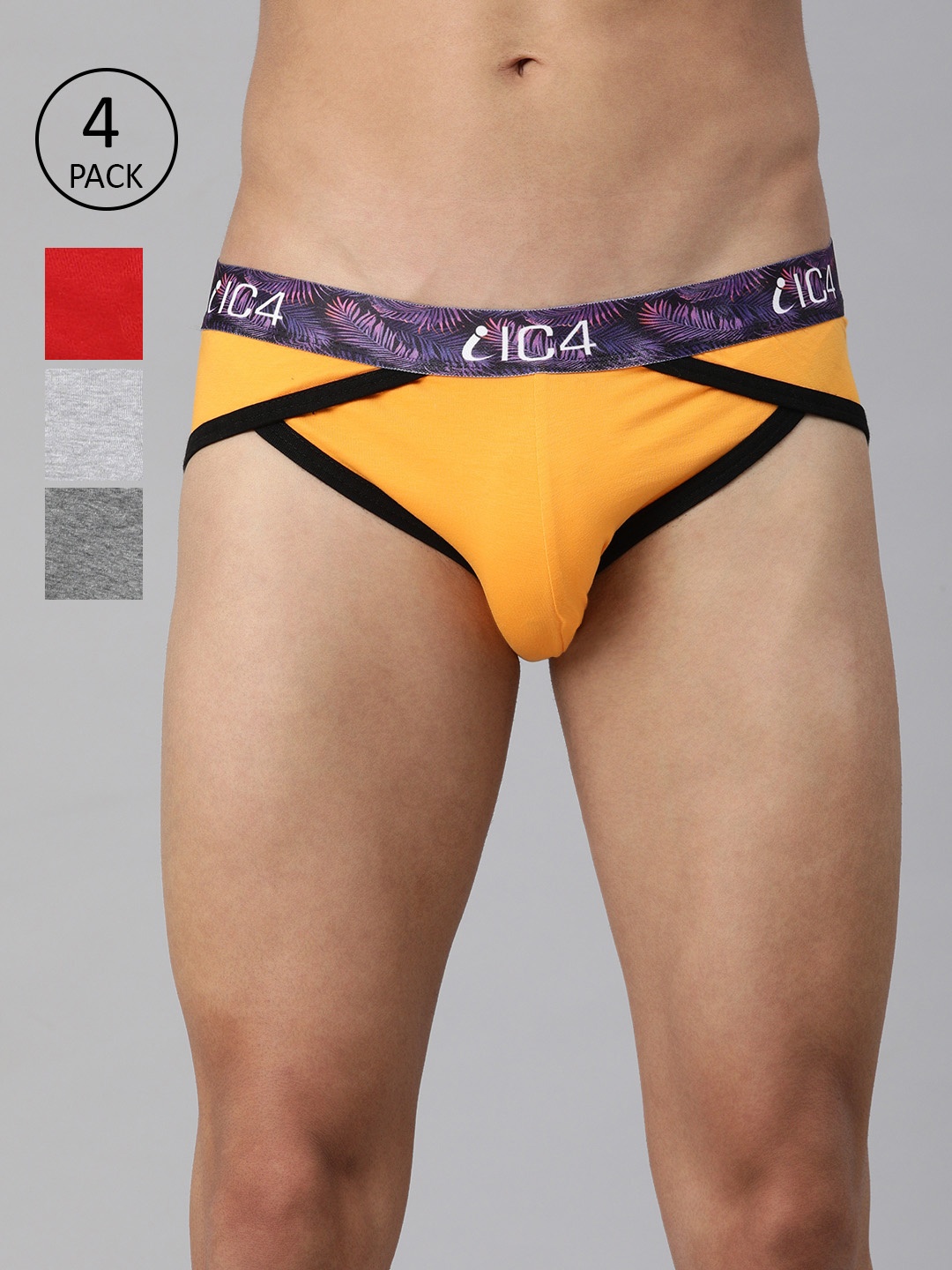 

IC4 Men Tanga Brief Combo Pack of 4, Multi