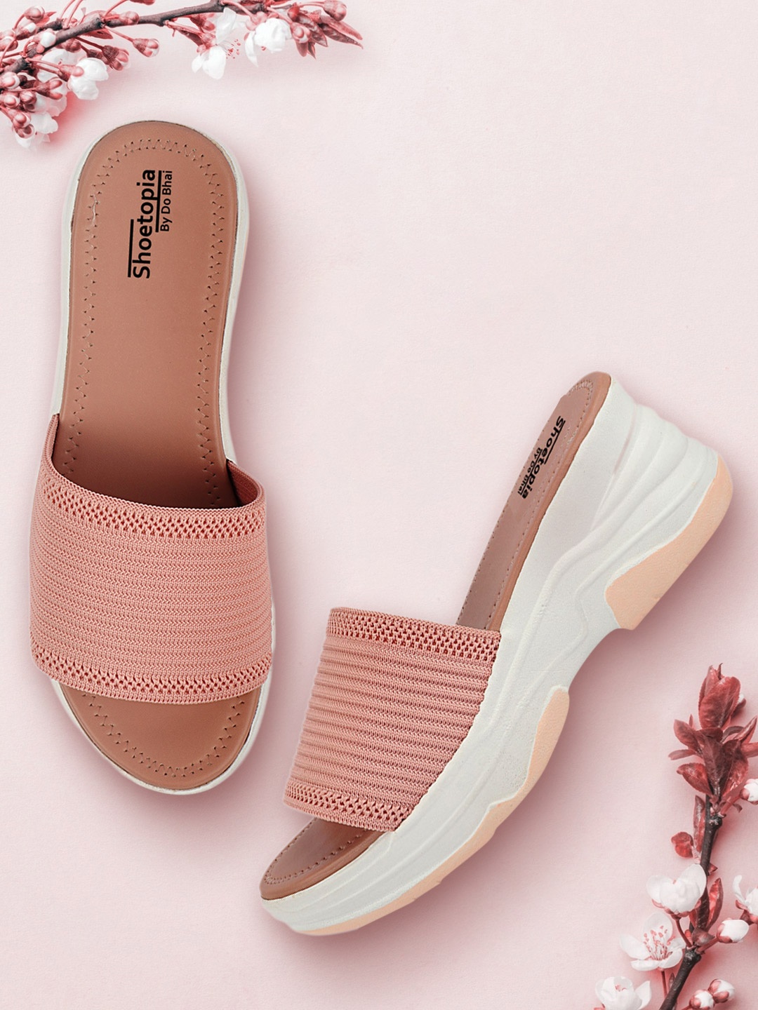

Shoetopia Women Pink Embellished Sandals
