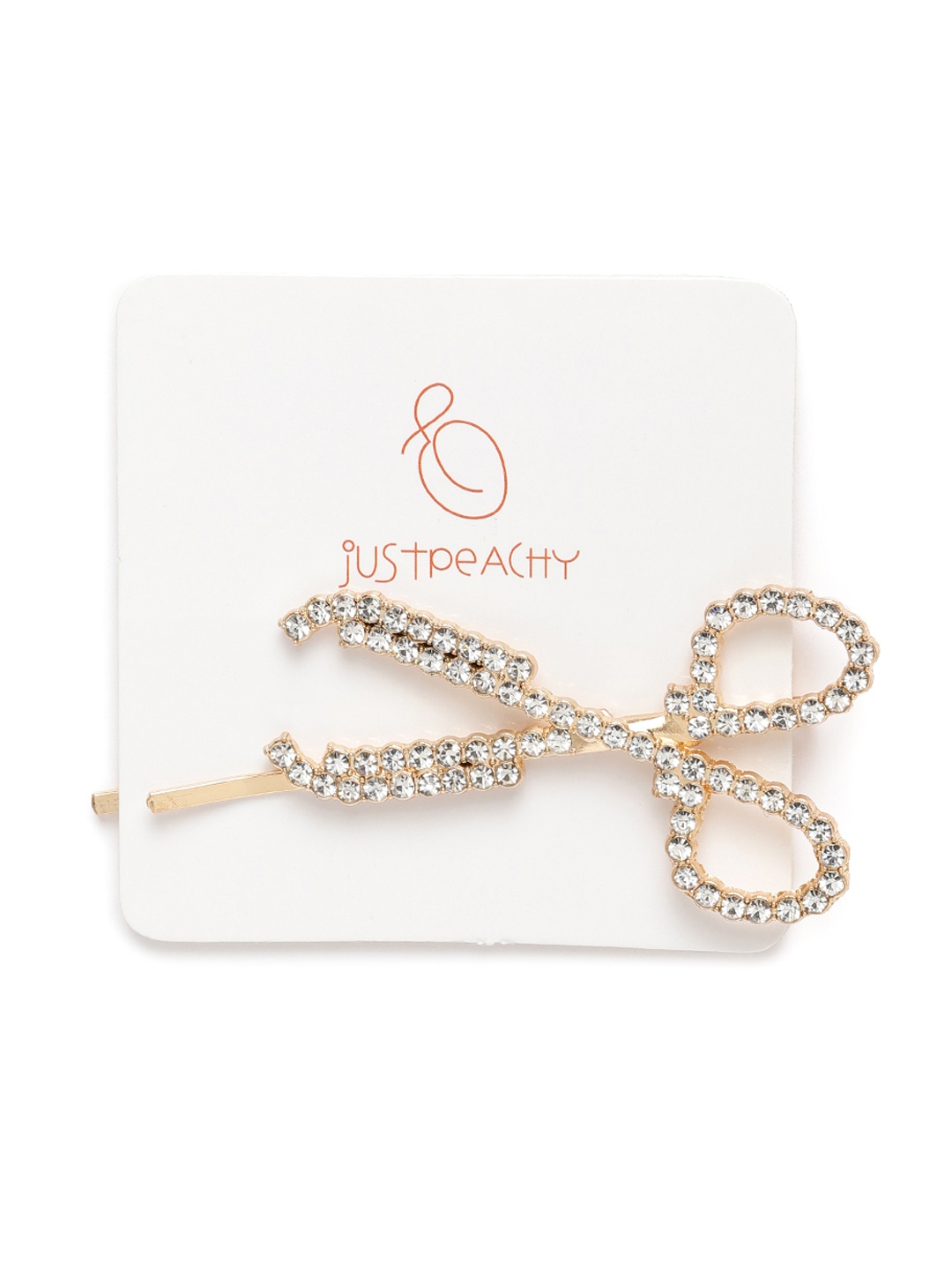 

justpeachy Gold-Toned Embellished Alligator Hair Clip