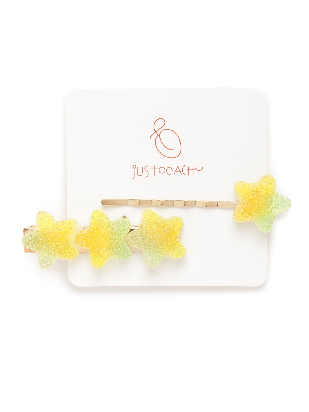 

justpeachy Yellow Set Of 2 Hair Clip