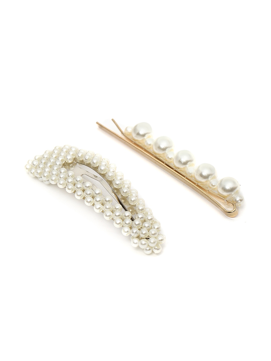 

justpeachy White Embellished Tic Tac Hair Clip