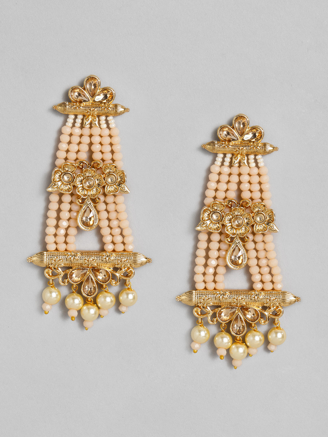 

justpeachy Gold-Plated & Pink Classic Drop Earrings