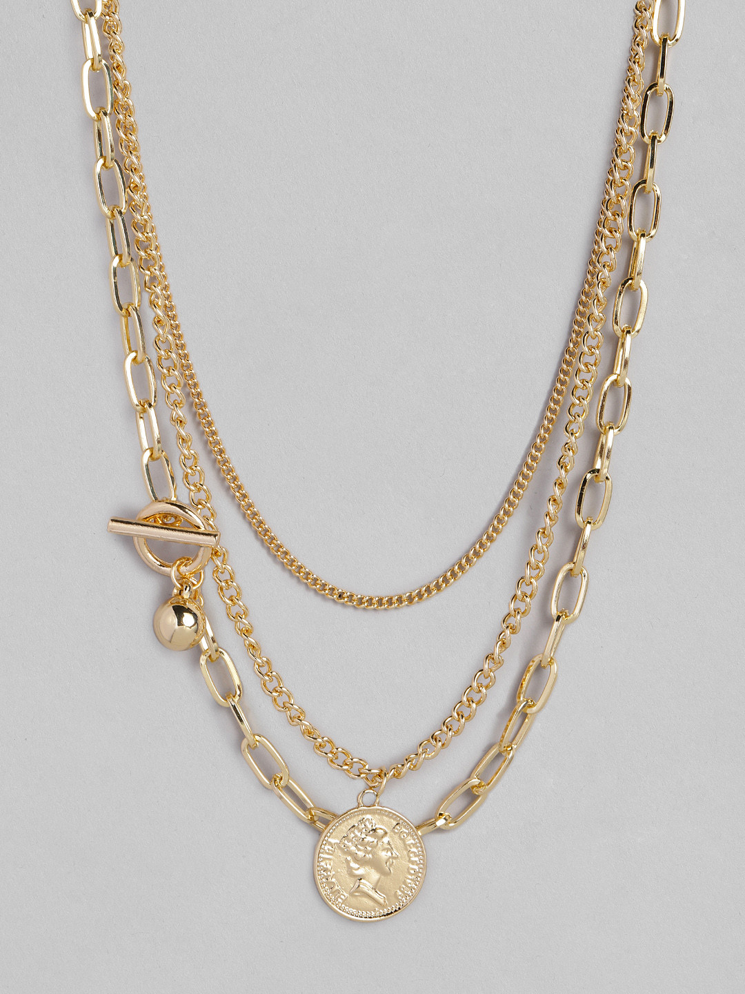 

justpeachy Set of 2 Gold-Plated Layered Necklaces