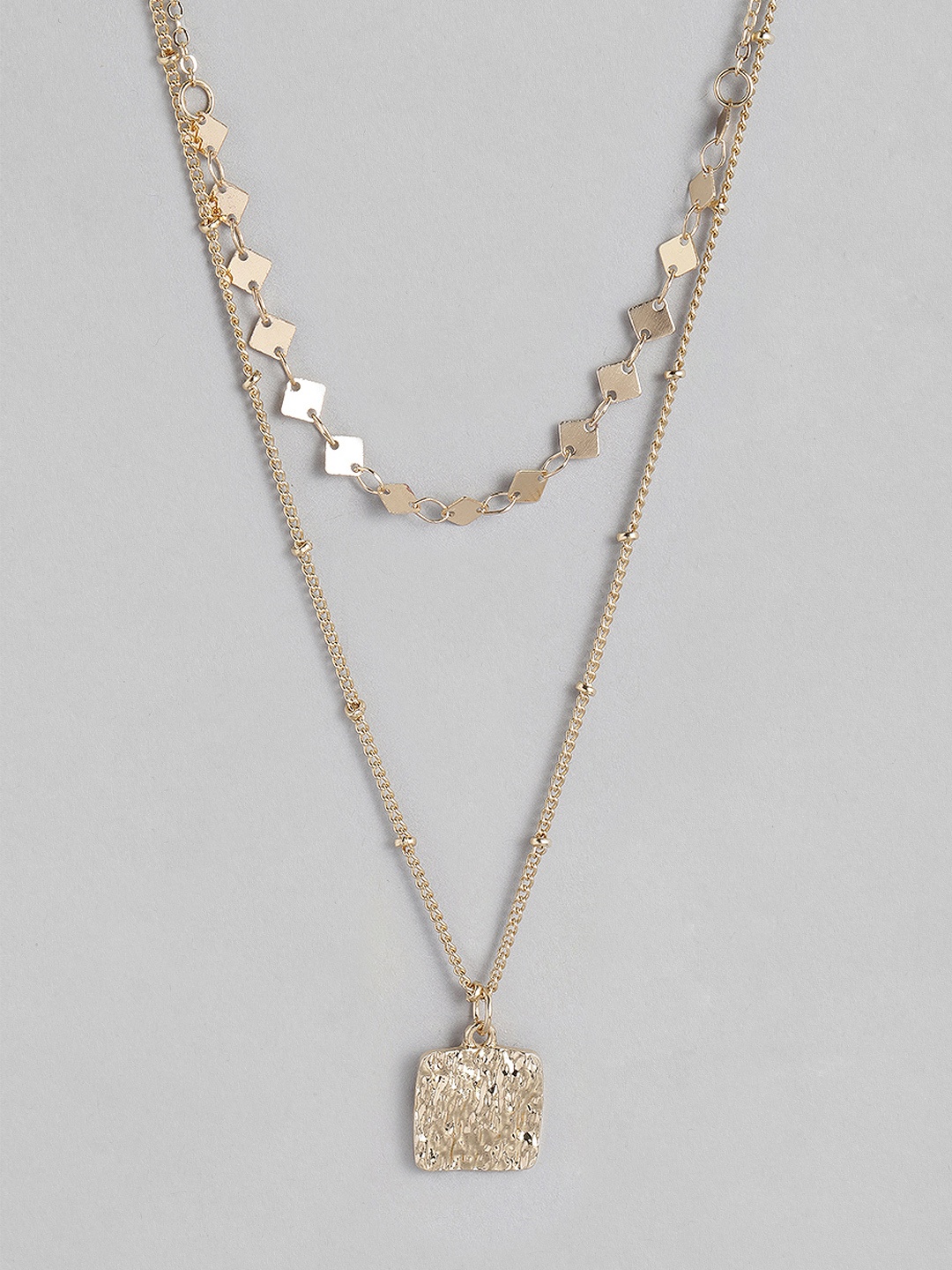 

justpeachy Gold-Plated Layered Necklace