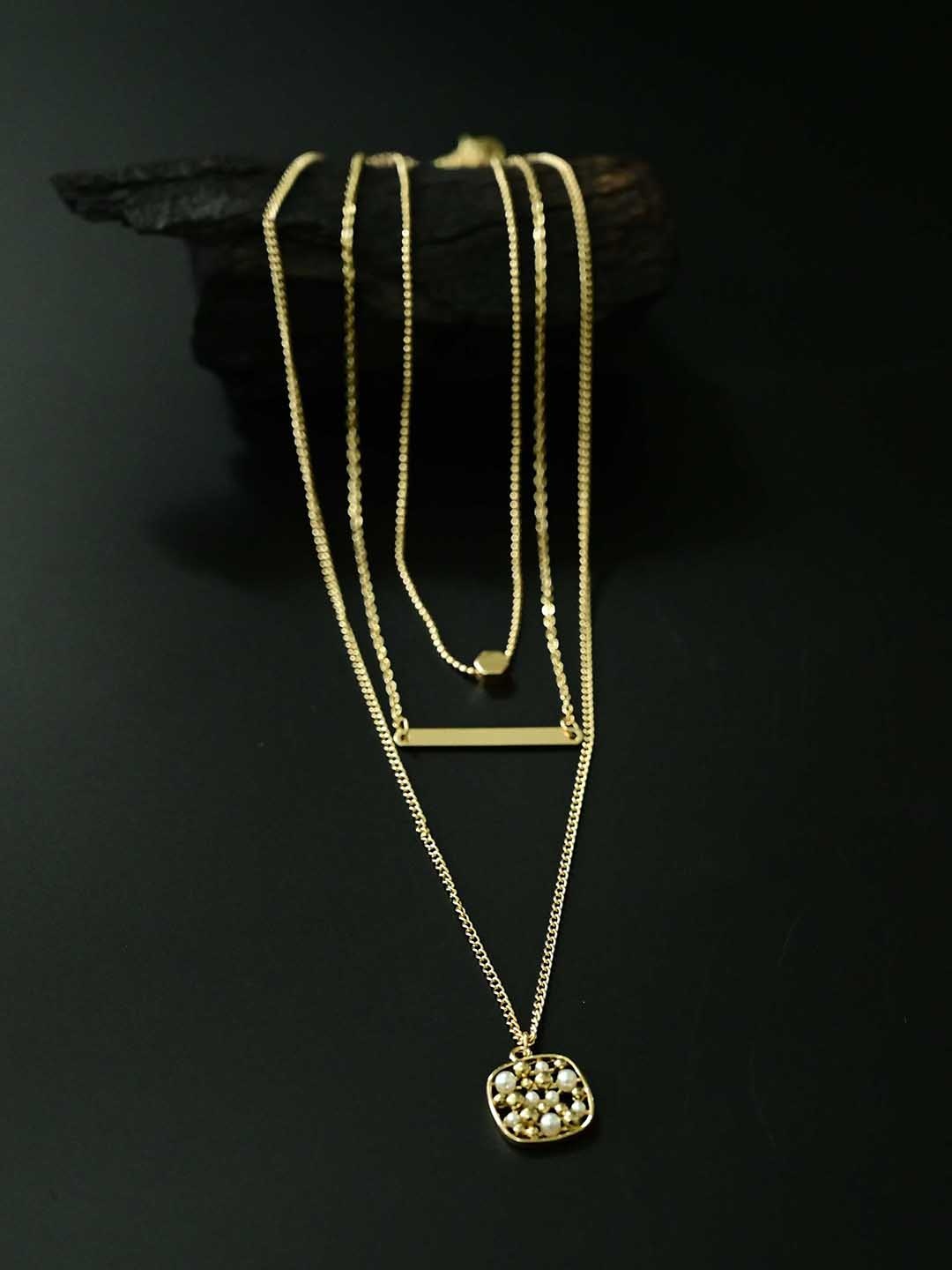 

justpeachy Gold-Plated Layered Necklace