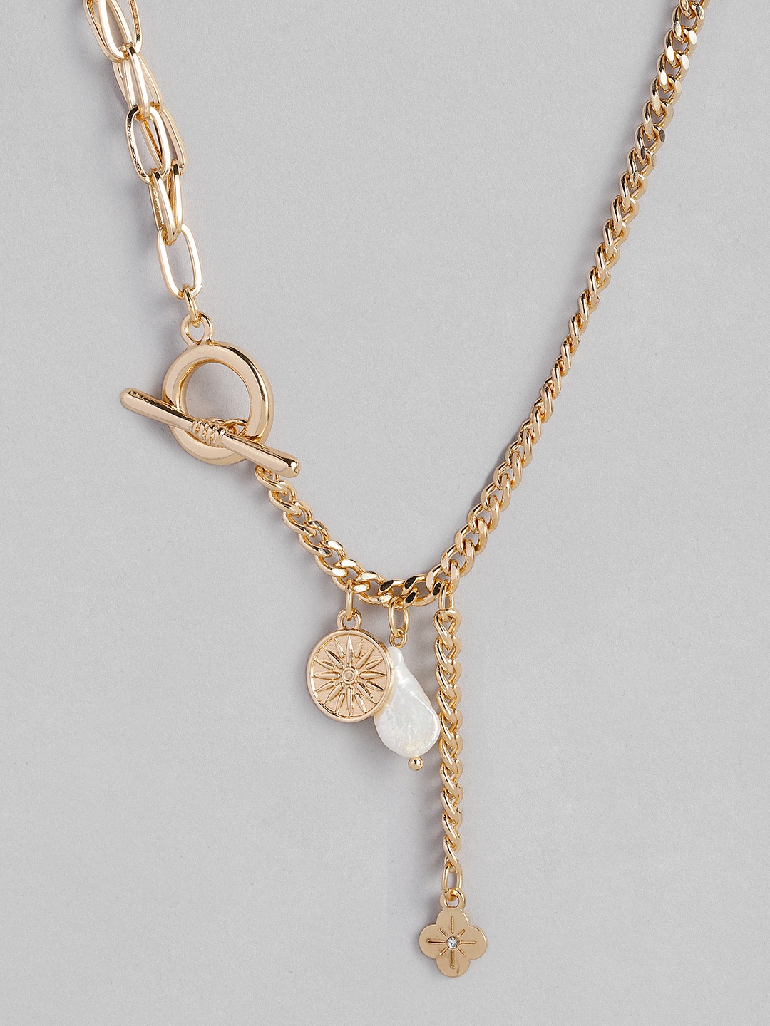 

justpeachy Gold-Plated Charm Necklace