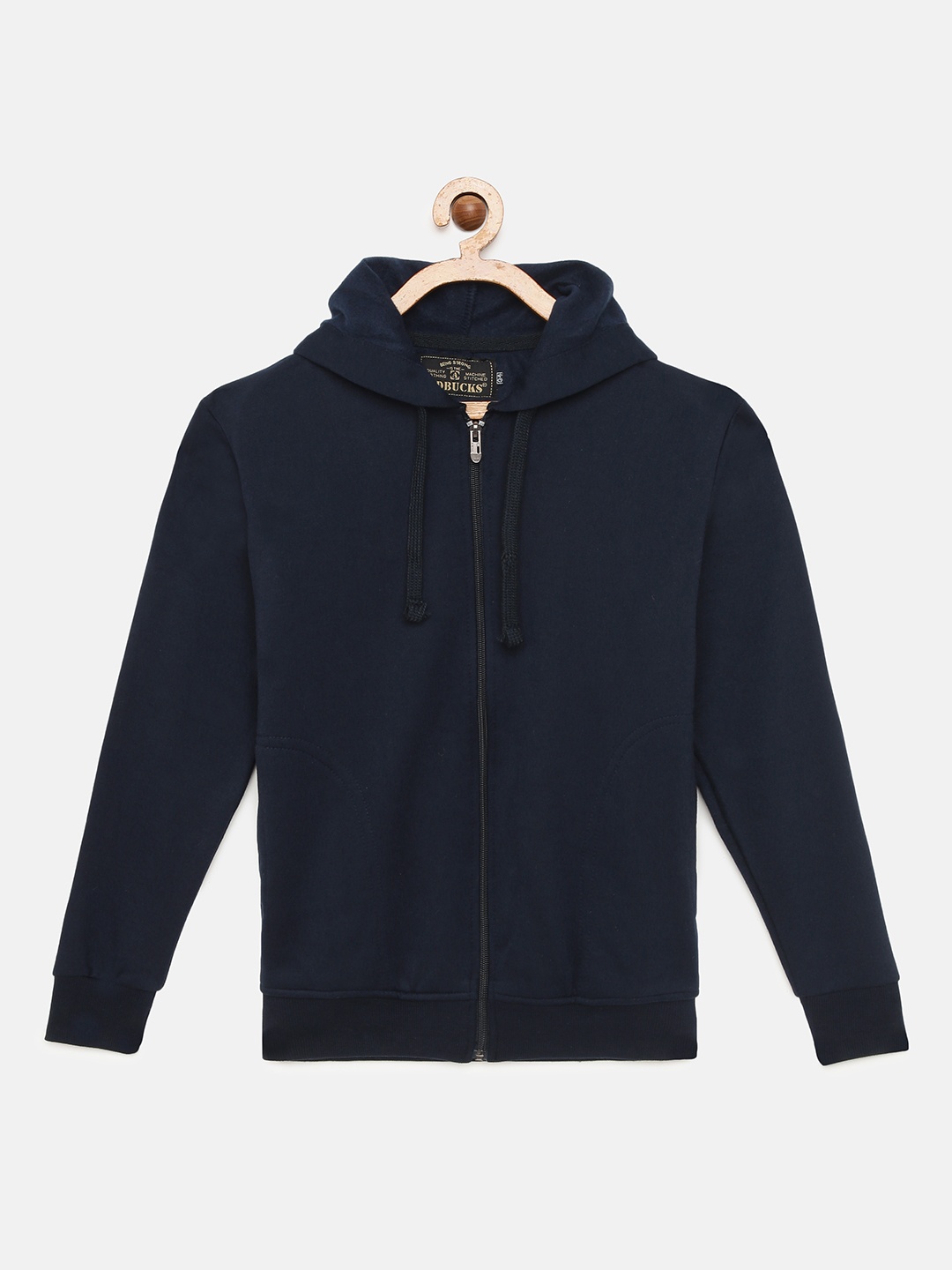 

ADBUCKS Boys Blue Solid Hooded Sweatshirt