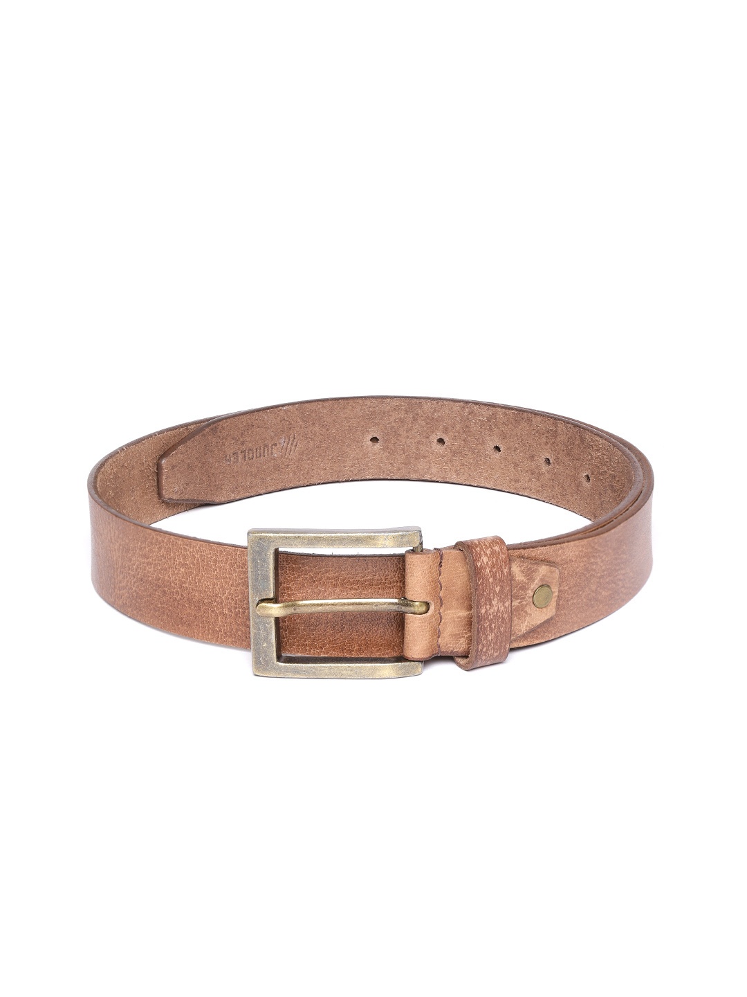 

JUNGLER Men Beige Solid Leather Belt