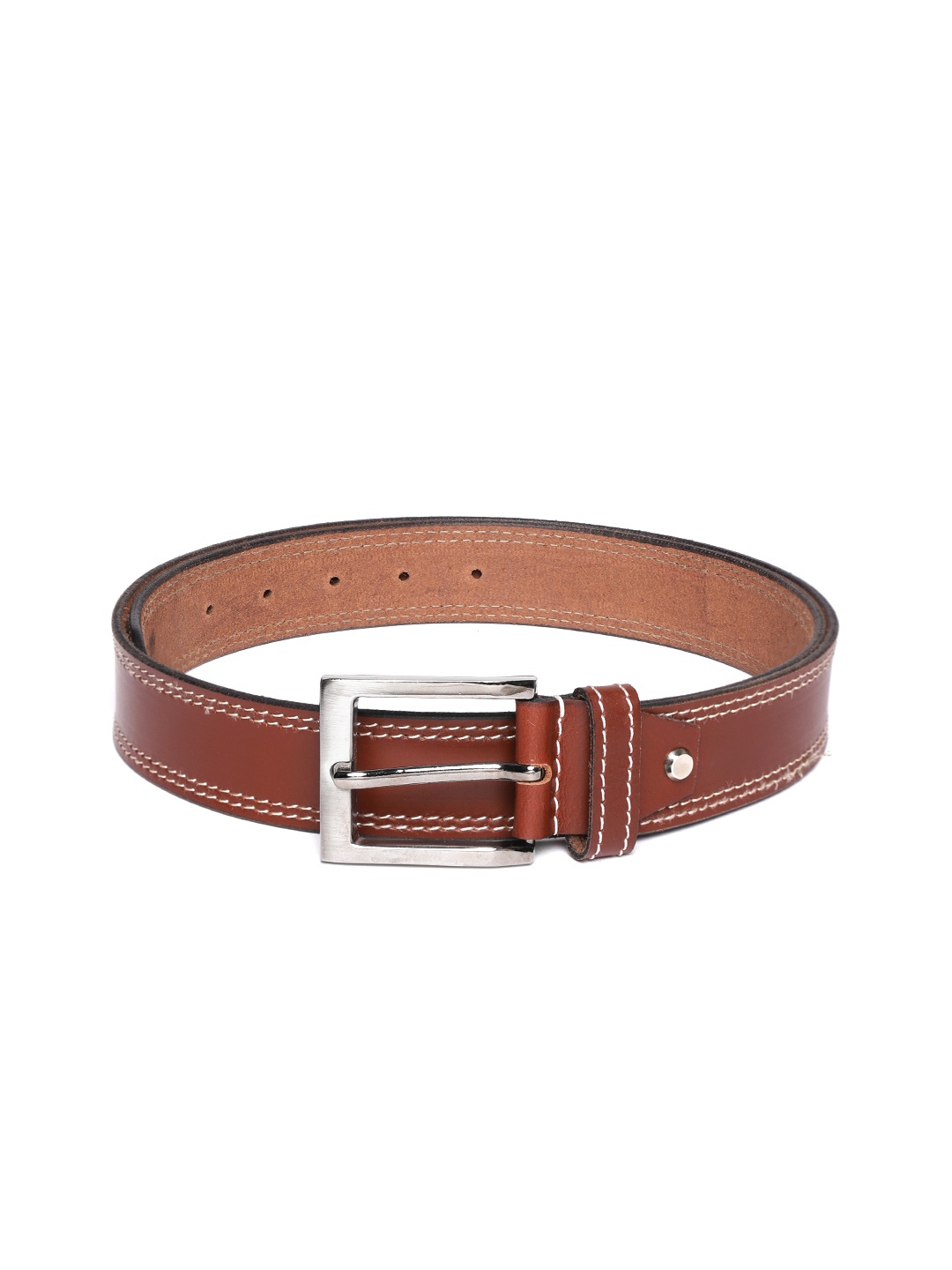 

JUNGLER Men Brown Leather Solid Belt