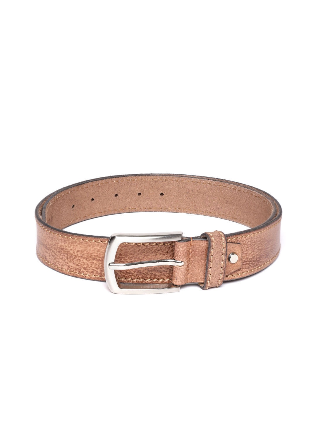 

JUNGLER Men Beige Solid Leather Belt