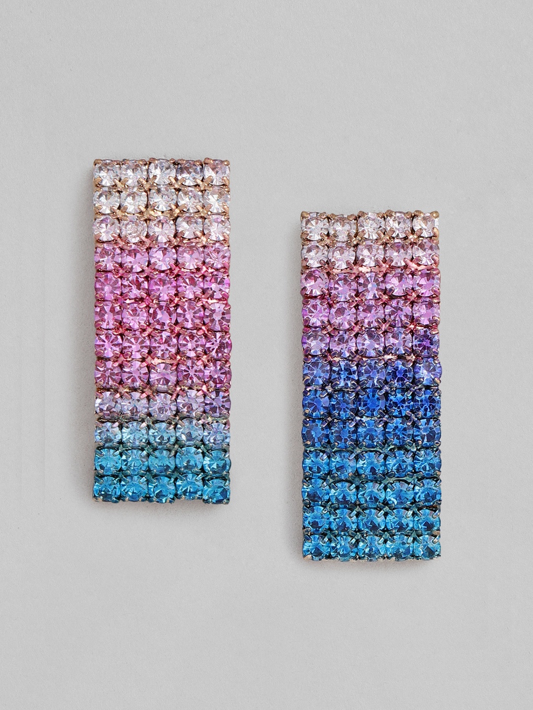 

justpeachy Pink & Blue Geometric Oversized Studs