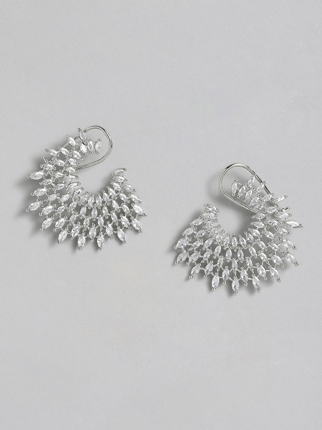

justpeachy Silver-Plated Quirky Drop Earrings