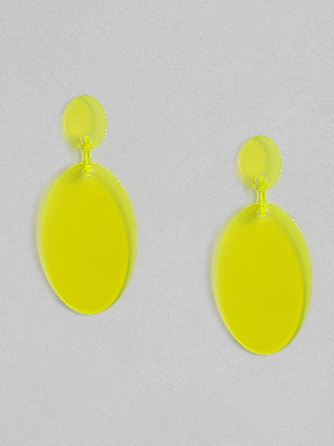 

justpeachy Yellow Oval Drop Earrings