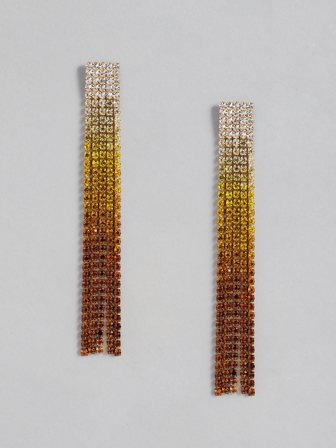 

justpeachy Multicoloured Gold-Plated Contemporary Drop Earrings, Multi