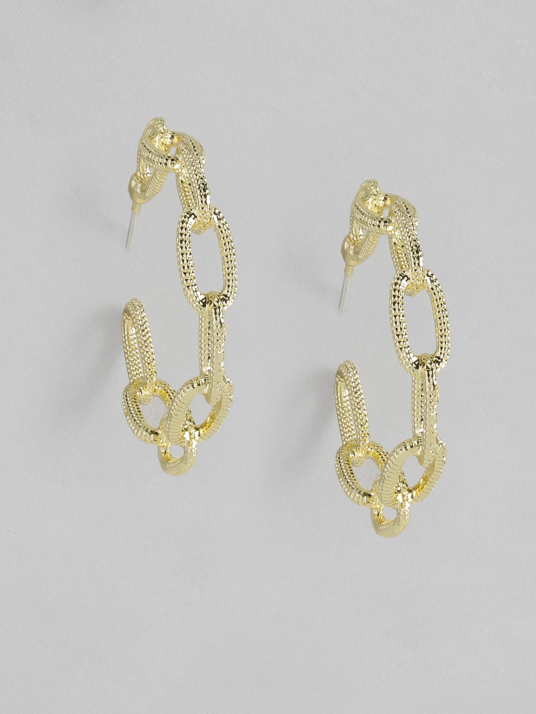 

Just Peachy Gold-Plated Circular Half Hoop Earrings