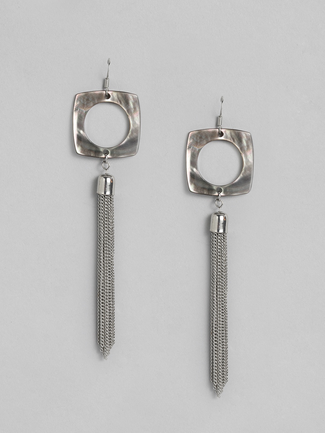 

justpeachy Silver-Plated Quirky Drop Earrings
