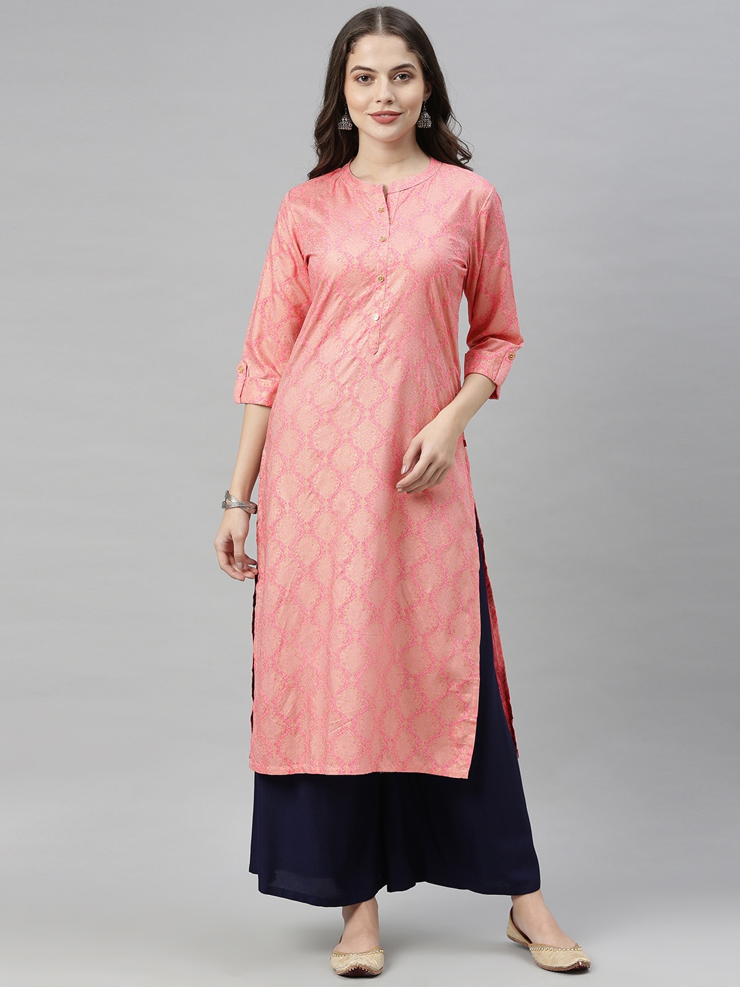 

Alena Women Pink Printed Kurta