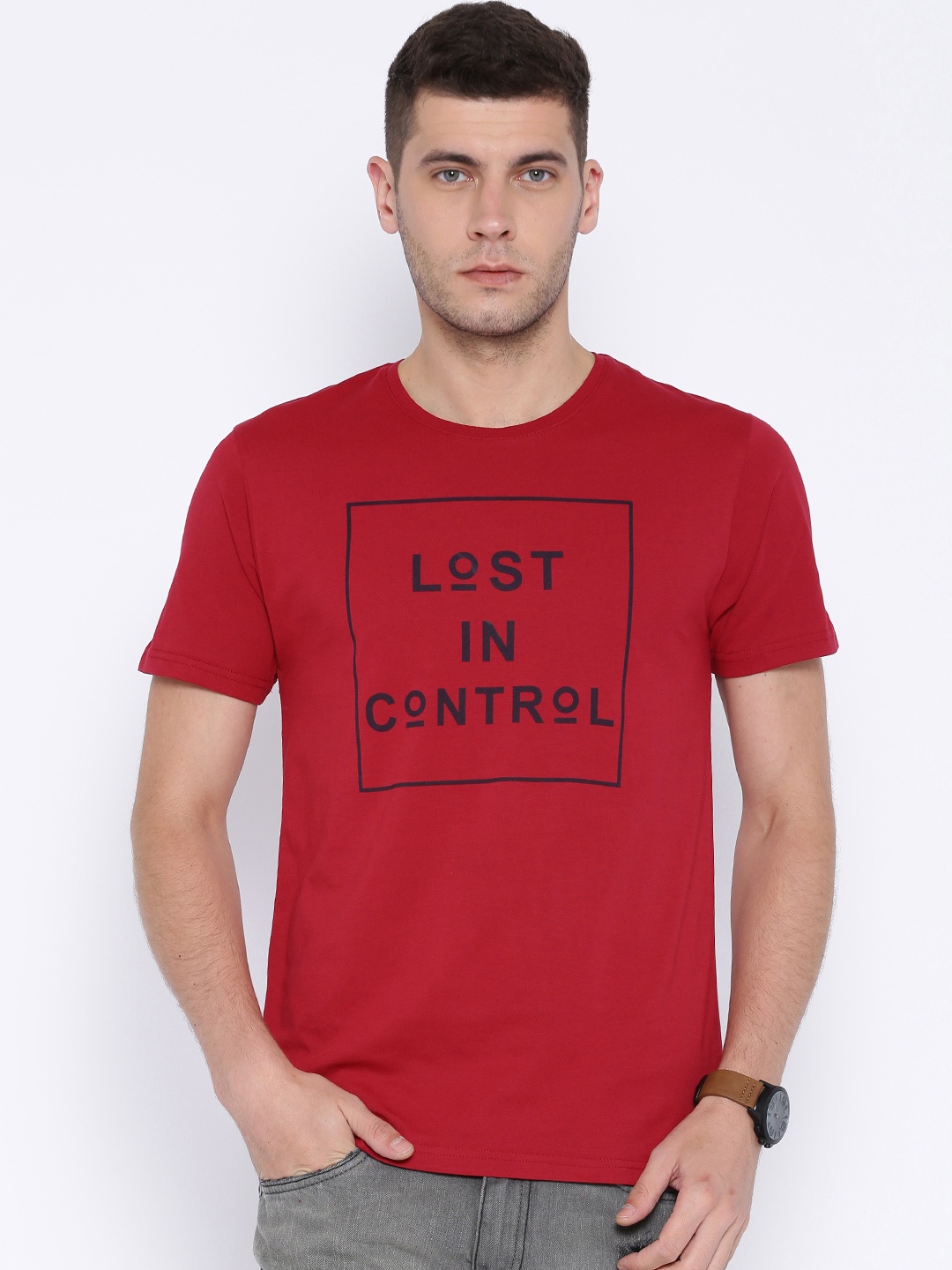 

Locomotive Red Printed Pure Cotton T-shirt