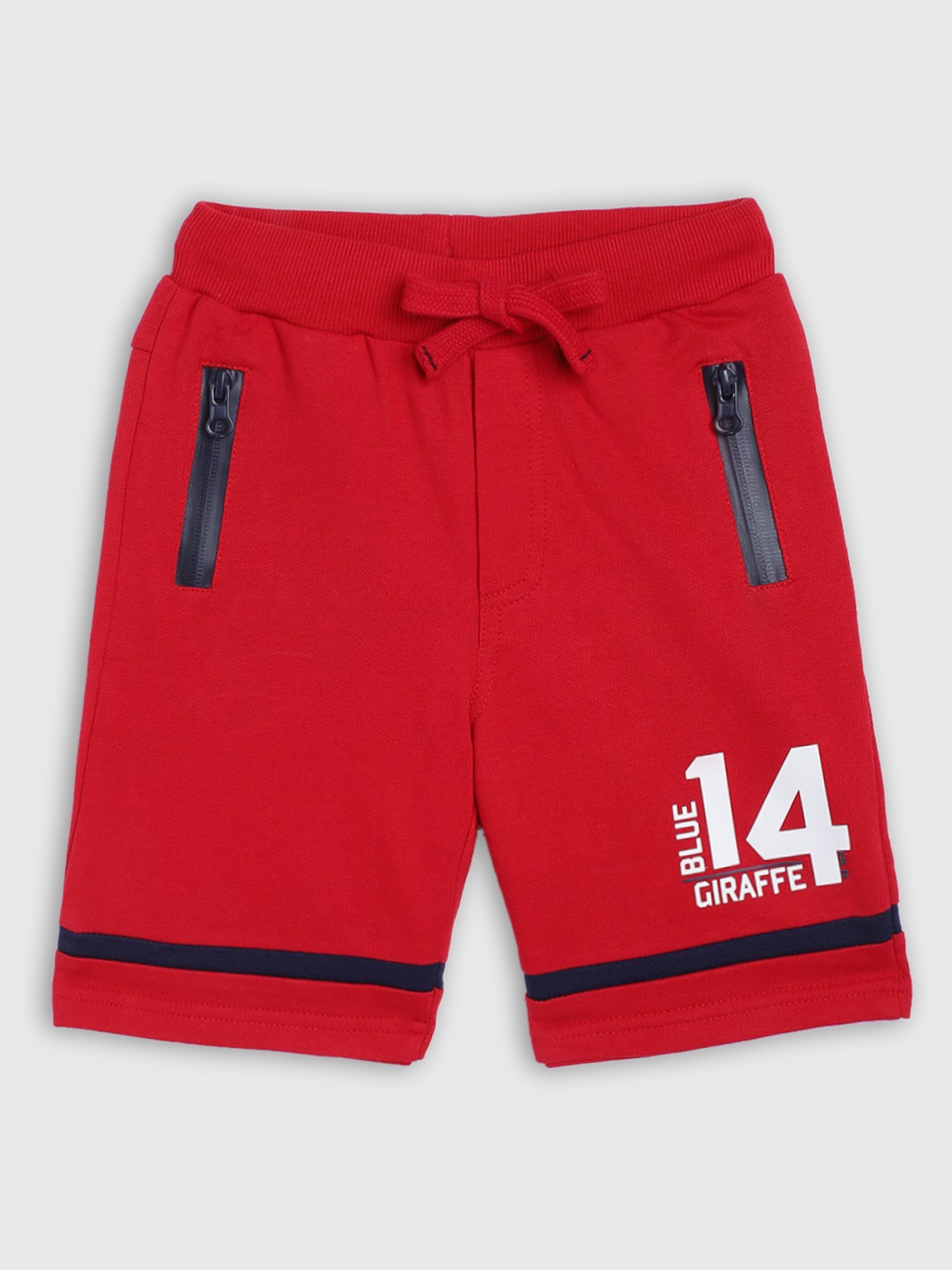 

Blue Giraffe Boys Red Solid Regular Shorts